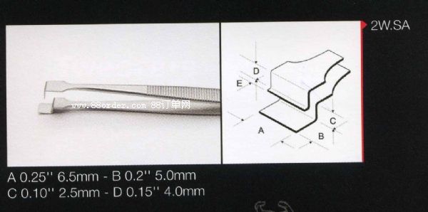 瑞士Ideal-tek 晶片專用鑷子2W.SA